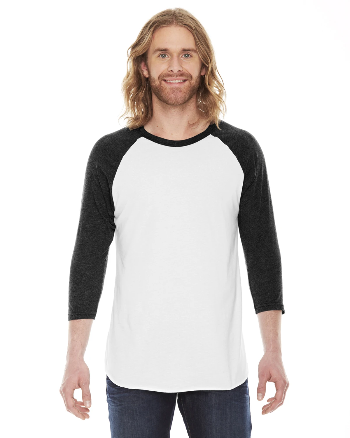 Unisex Poly-Cotton 3/4-Sleeve Raglan T-Shirt 8 Unisex Poly-Cotton 3/4-Sleeve Raglan T-Shirt - Image 6
