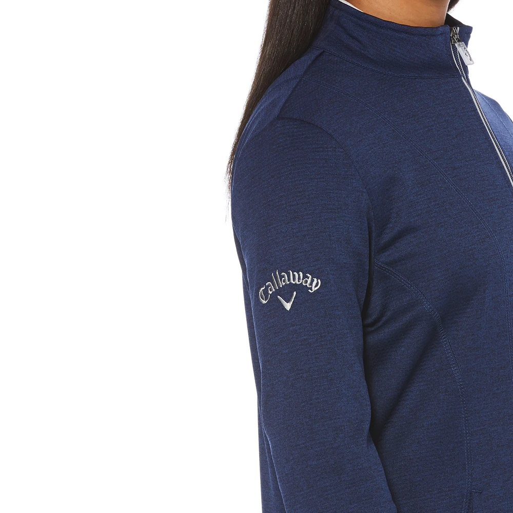 Callaway Ladies Waffle Fleece Jacket 5 Callaway Ladies Waffle Fleece Jacket - Image 3