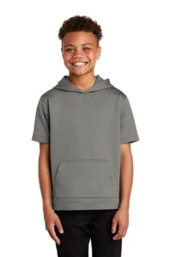 Youth Unisex Sport-Wick Fleece Short Sleeve Hooded Pullover 18 Youth Unisex Sport-Wick Fleece Short Sleeve Hooded Pullover -Jiffyshirts Sales Store a69381fc5586e0