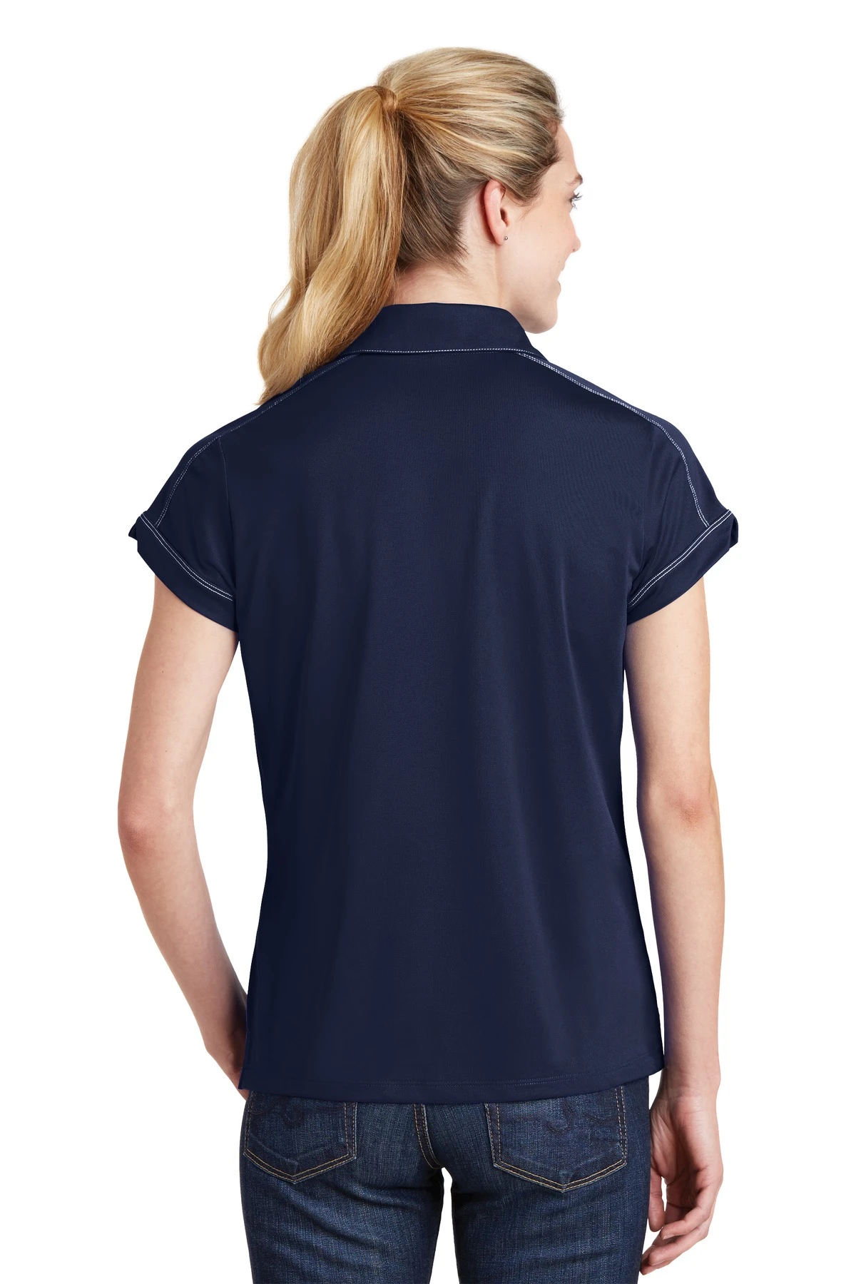 Ladies Contrast Stitch Micropique Sport-Wick Polo 4 Ladies Contrast Stitch Micropique Sport-Wick Polo - Image 2
