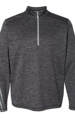 ADIDAS Men's 3-Stripes Heather Quarter-Zip
