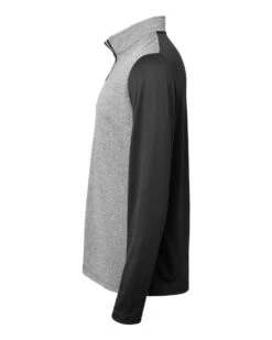 ADIDAS Unisex Heather Block Print Quarter-Zip Pullover -Jiffyshirts Sales Store a73e0873ffab18