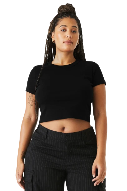 Ladies' Micro Ribbed Baby Tee 8 Ladies' Micro Ribbed Baby Tee - Image 6