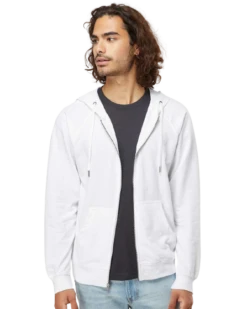 Unisex Lightweight Loopback Terry Zip Hood -Jiffyshirts Sales Store a8907af407471f