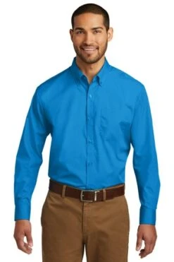 Men's Long Sleeve Carefree Poplin Shirt -Jiffyshirts Sales Store a90a5f78de2e15