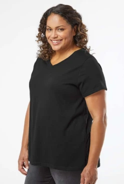 Ladies' Curvy V-Neck Fine Jersey T-Shirt 19 Ladies' Curvy V-Neck Fine Jersey T-Shirt -Jiffyshirts Sales Store aa2d1a23c21453