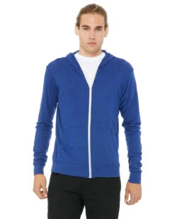 Unisex Triblend Full-Zip Lightweight Hoodie -Jiffyshirts Sales Store ac18302e7eaa4f