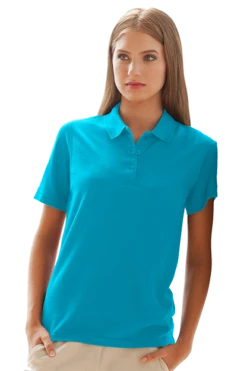 Women's Soft-Blend Double-Tuck Pique Polo -Jiffyshirts Sales Store ae564d1b1e37ae