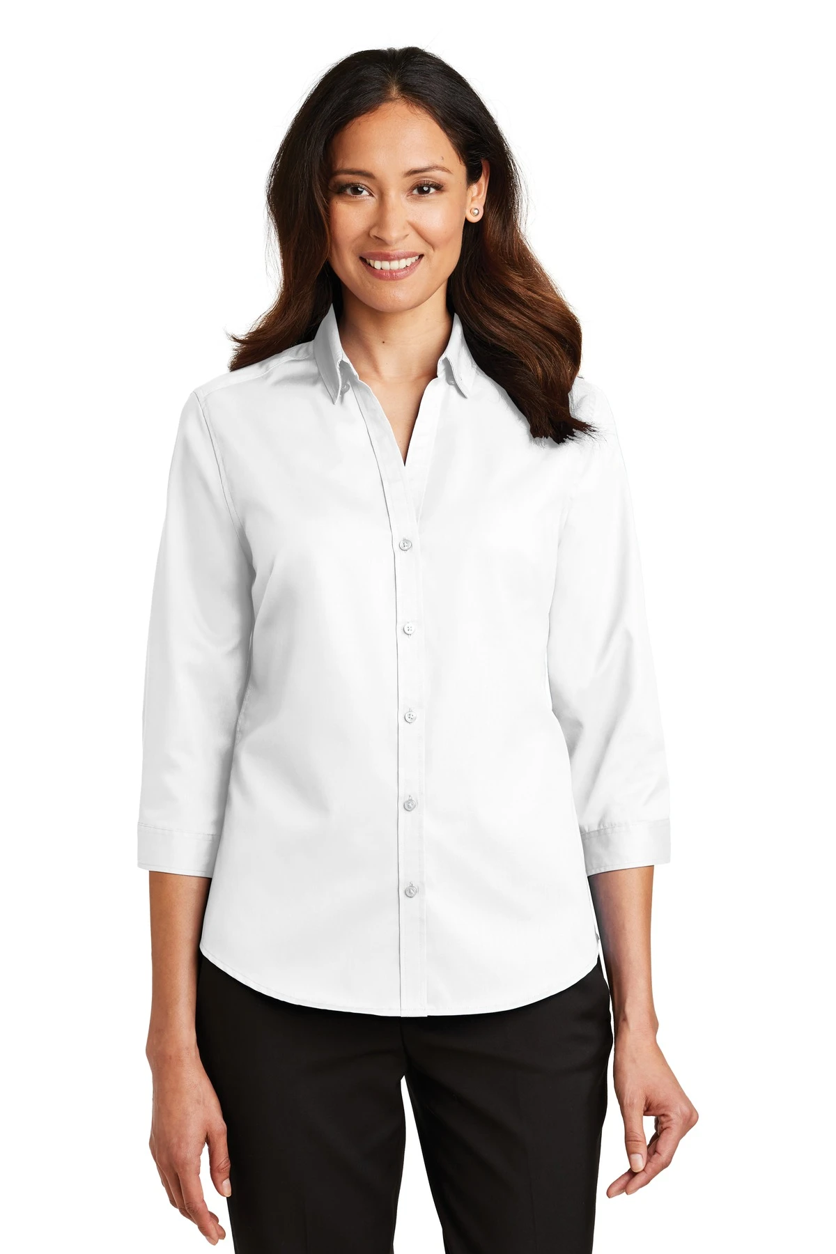 Ladies 3/4-Sleeve SuperPro Twill Shirt 6 Ladies 3/4-Sleeve SuperPro Twill Shirt - Image 4