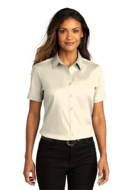 Ladies Short Sleeve SuperPro React ™ Twill Shirt 28 Ladies Short Sleeve SuperPro React ™ Twill Shirt -Jiffyshirts Sales Store af1c6d2938fb92