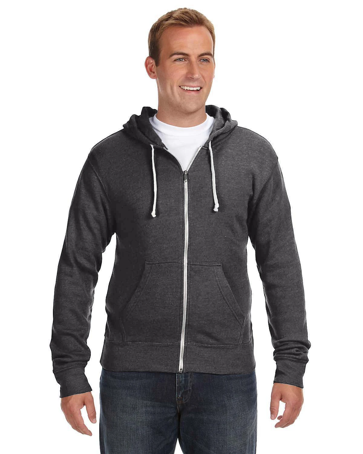 Adult Unisex Triblend Full-Zip Fleece Hood 8 Adult Unisex Triblend Full-Zip Fleece Hood - Image 6