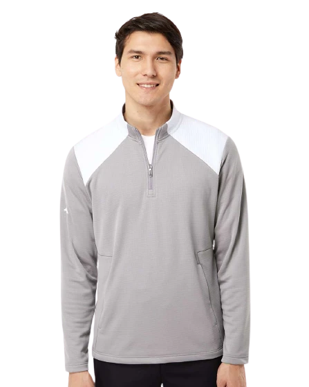 ADIDAS Unisex Textured Mixed Media Quarter-Zip Pullover 7 ADIDAS Unisex Textured Mixed Media Quarter-Zip Pullover - Image 5