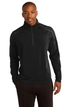 Sport-Wick Stretch 1/2-Zip Colorblock Pullover