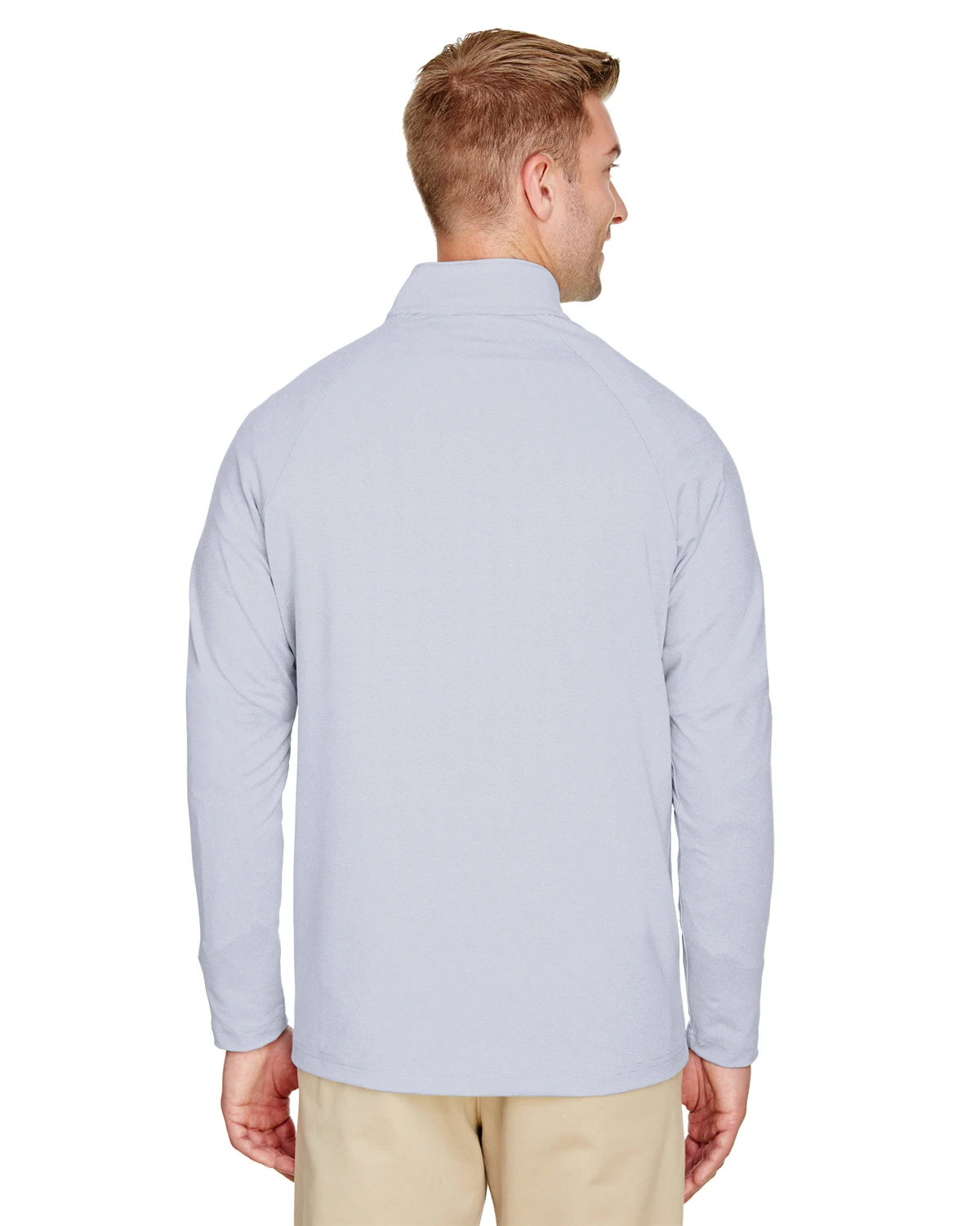CrownLux Performance™ Men's Clubhouse Micro-Stripe Quarter-Zip 5 CrownLux Performance™ Men's Clubhouse Micro-Stripe Quarter-Zip - Image 3