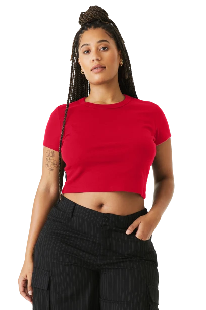 Ladies' Micro Ribbed Baby Tee 10 Ladies' Micro Ribbed Baby Tee - Image 8