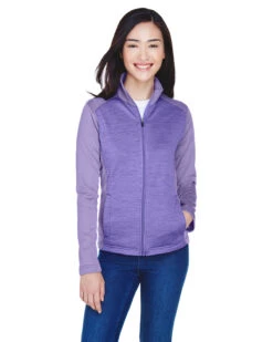 Ladies' Newbury Colorblock Mélange Fleece Full-Zip -Jiffyshirts Sales Store b31bc9bdba710f