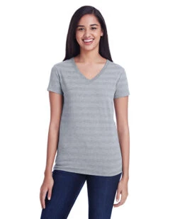 Ladies' Invisible Stripe V-Neck T-Shirt 11 Ladies' Invisible Stripe V-Neck T-Shirt -Jiffyshirts Sales Store b3f0fe0bce6803