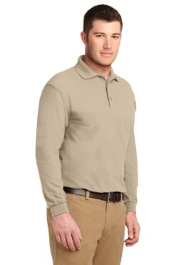 Silk Touch Long Sleeve Polo -Jiffyshirts Sales Store b44ca6875ccced