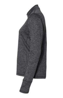 ADIDAS Ladies' 3-Stripes Heather Quarter-Zip 12 ADIDAS Ladies' 3-Stripes Heather Quarter-Zip -Jiffyshirts Sales Store b4cdbbe411f029