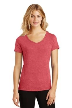 District Ladies' Perfect Tri V-Neck Tee -Jiffyshirts Sales Store b4e3200e759562