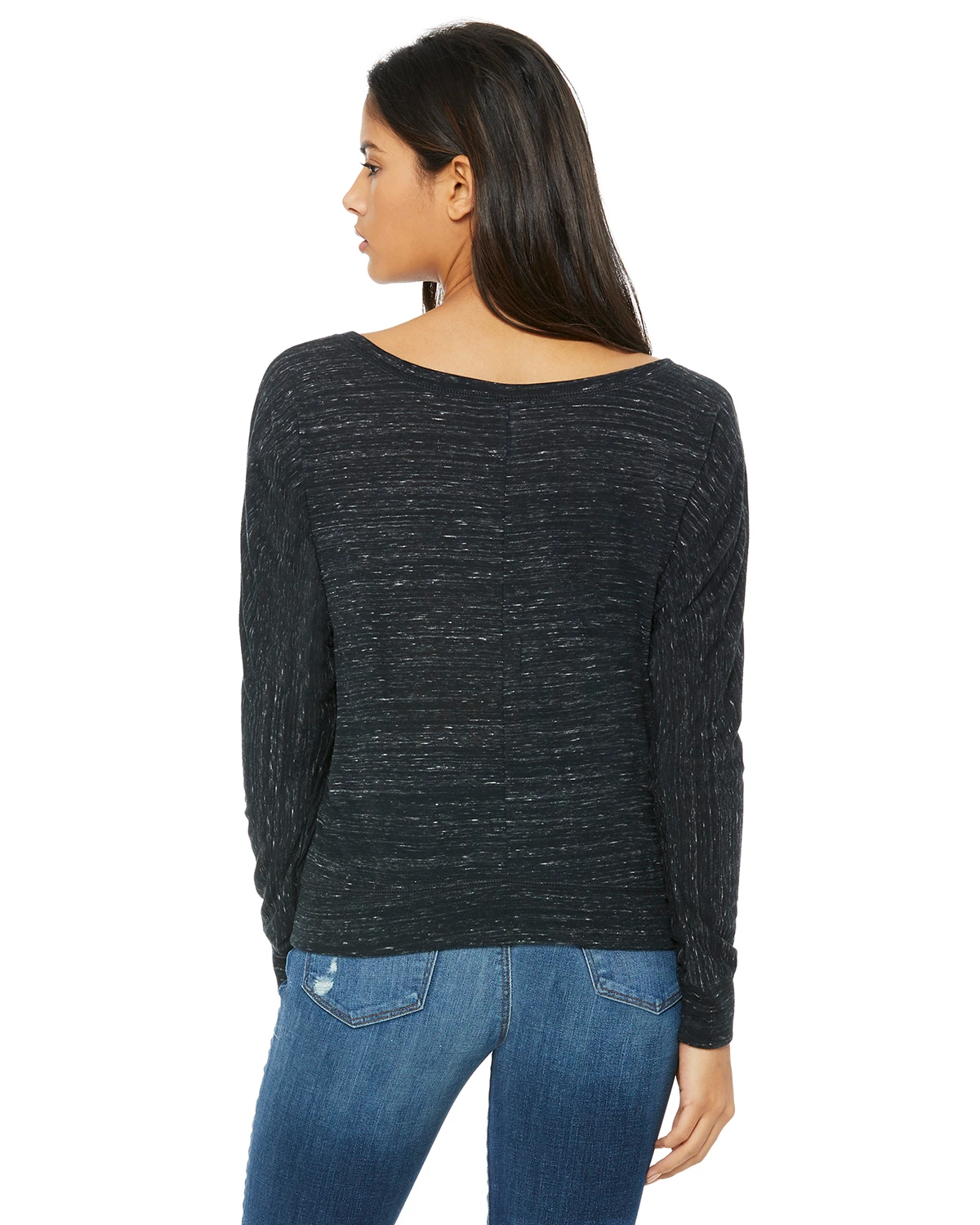 Ladies' Flowy Long-Sleeve Off Shoulder T-Shirt 5 Ladies' Flowy Long-Sleeve Off Shoulder T-Shirt - Image 3