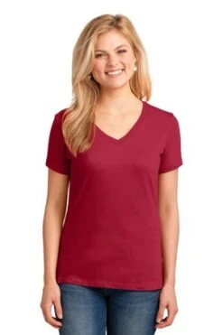 Ladies Core Cotton V-Neck Tee 41 Ladies Core Cotton V-Neck Tee -Jiffyshirts Sales Store b5b0afed7345b2