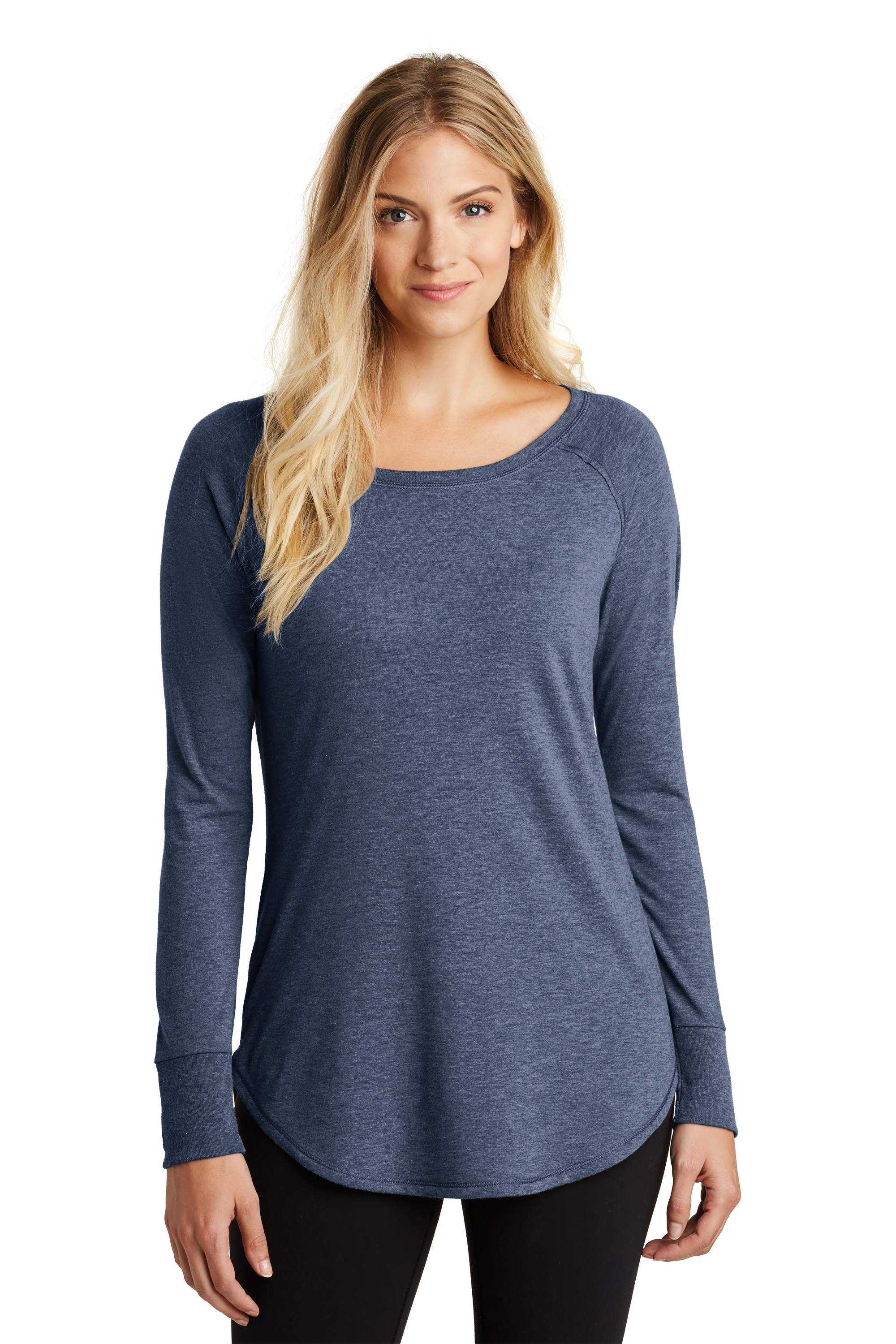 District Ladies' Perfect Tri Long Sleeve Tunic Tee 9 District Ladies' Perfect Tri Long Sleeve Tunic Tee - Image 7