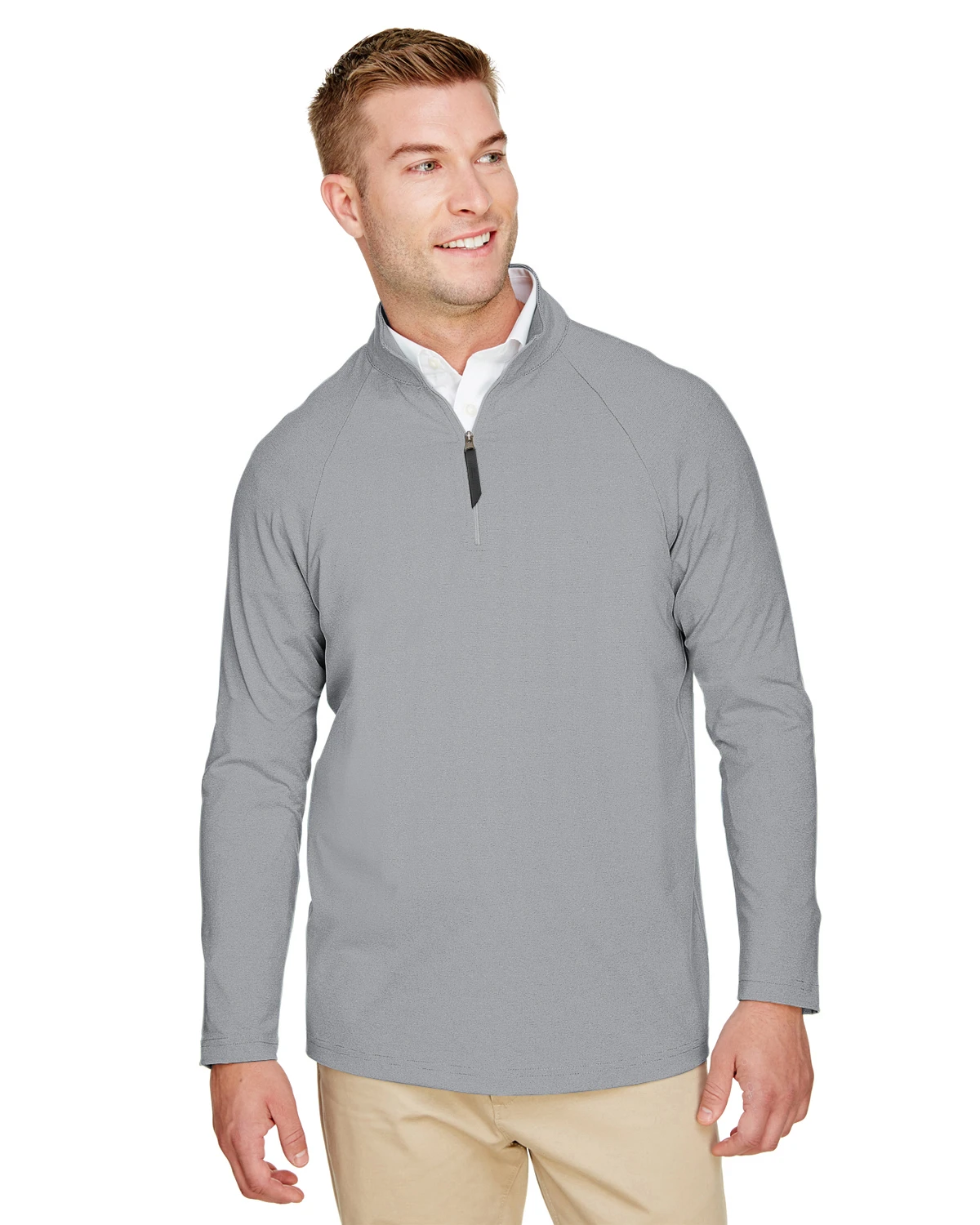 CrownLux Performance™ Men's Clubhouse Micro-Stripe Quarter-Zip 7 CrownLux Performance™ Men's Clubhouse Micro-Stripe Quarter-Zip - Image 5