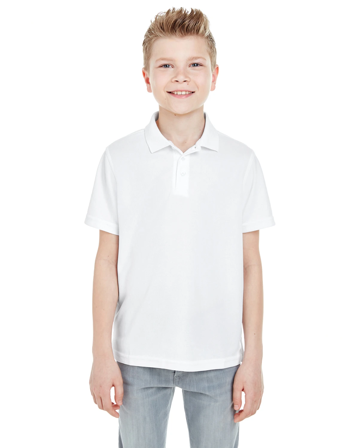 Youth Unisex Cool & Dry Mesh Piqué Polo 6 Youth Unisex Cool & Dry Mesh Piqué Polo - Image 4