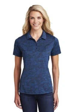 Ladies PosiCharge Electric Heather Polo -Jiffyshirts Sales Store b91c80c948dcd3