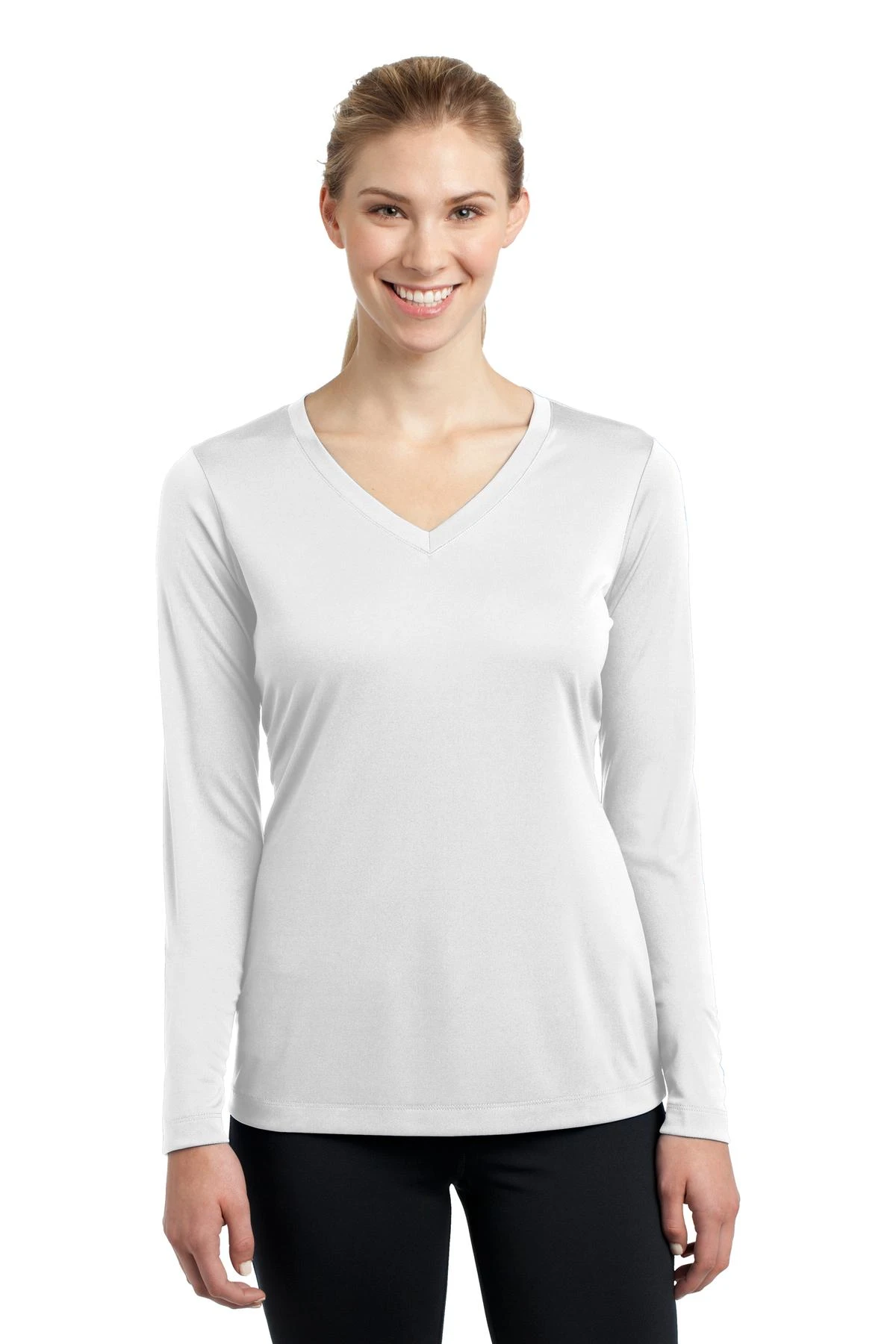 Ladies Long Sleeve PosiCharge Competitor V-Neck Tee 7 Ladies Long Sleeve PosiCharge Competitor V-Neck Tee - Image 5