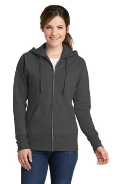 Ladies Core Fleece Full-Zip Hooded Sweatshirt -Jiffyshirts Sales Store b980b1b1705d19