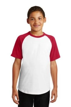 Youth Unisex Short Sleeve Colorblock Raglan Jersey