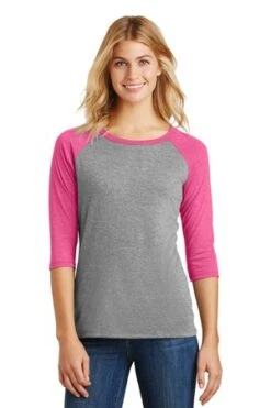 District Ladies' Perfect Tri 3/4-Sleeve Raglan -Jiffyshirts Sales Store ba9a482f0ec7c8