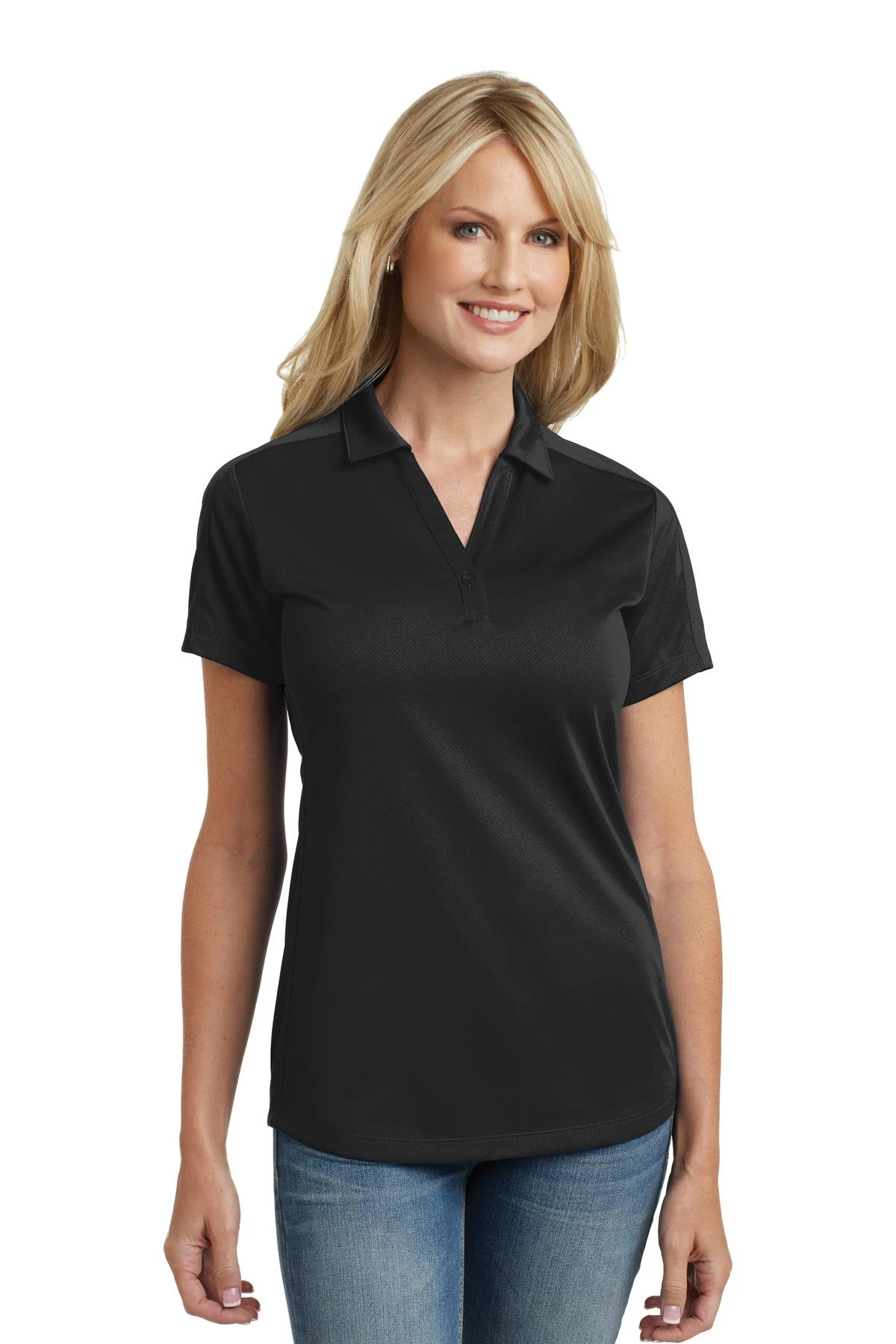 Ladies Diamond Jacquard Polo 6 Ladies Diamond Jacquard Polo - Image 4