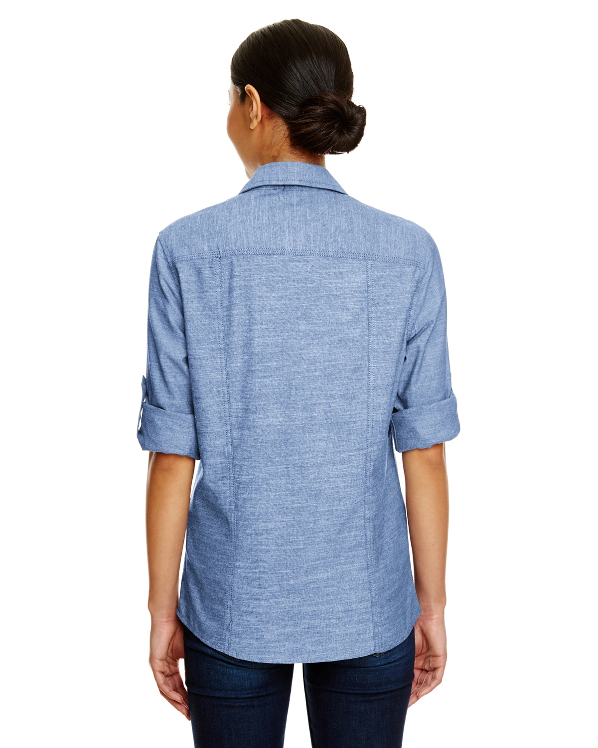 Ladies Chambray Woven Shirt 5 Ladies Chambray Woven Shirt - Image 3