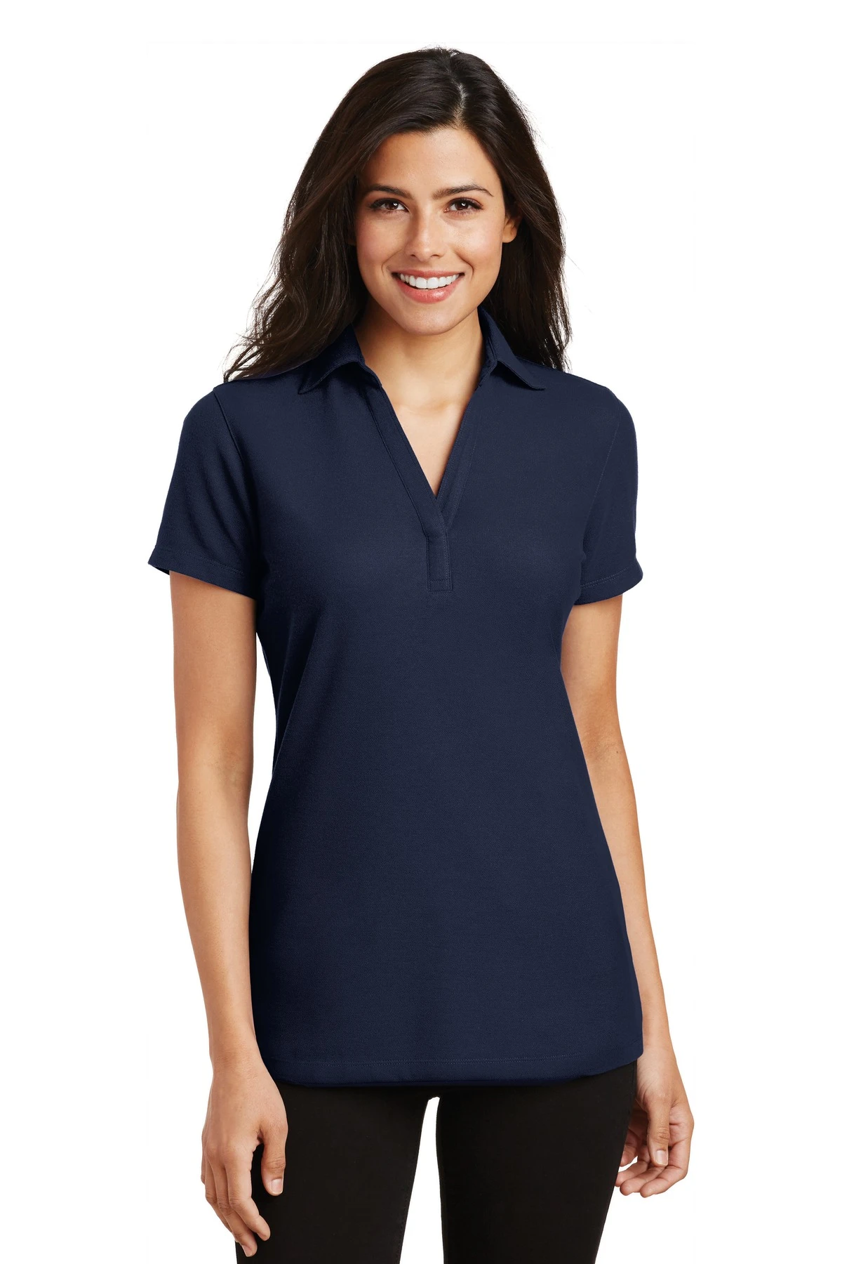 Ladies Silk Touch Y-Neck Polo 6 Ladies Silk Touch Y-Neck Polo - Image 4