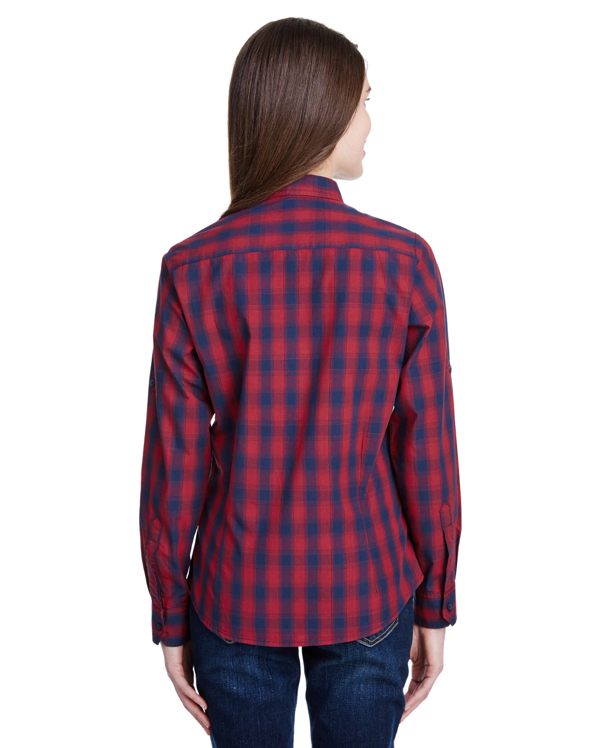 Ladies' Mulligan Check Long-Sleeve Cotton Shirt 5 Ladies' Mulligan Check Long-Sleeve Cotton Shirt - Image 3