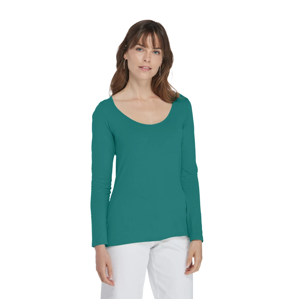 Platinum Ladies CVC Long Sleeve Scoop Neck Tee 19 Platinum Ladies CVC Long Sleeve Scoop Neck Tee - Image 17