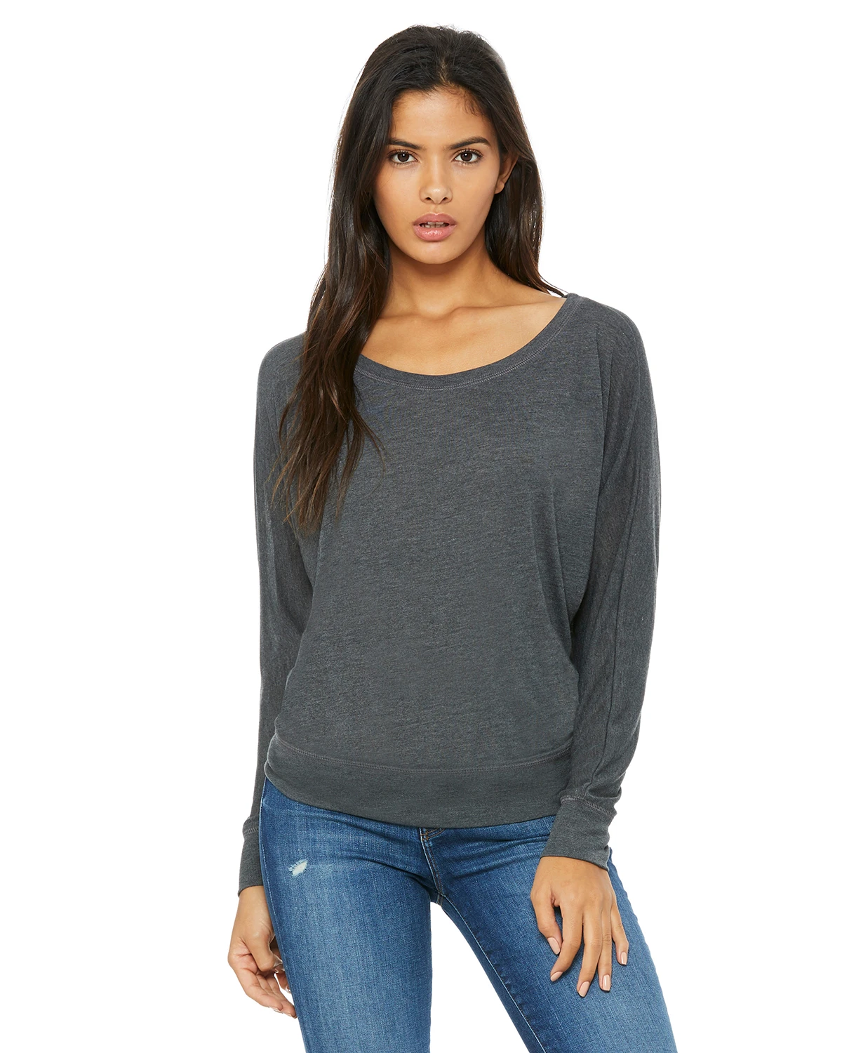 Ladies' Flowy Long-Sleeve Off Shoulder T-Shirt 15 Ladies' Flowy Long-Sleeve Off Shoulder T-Shirt - Image 13