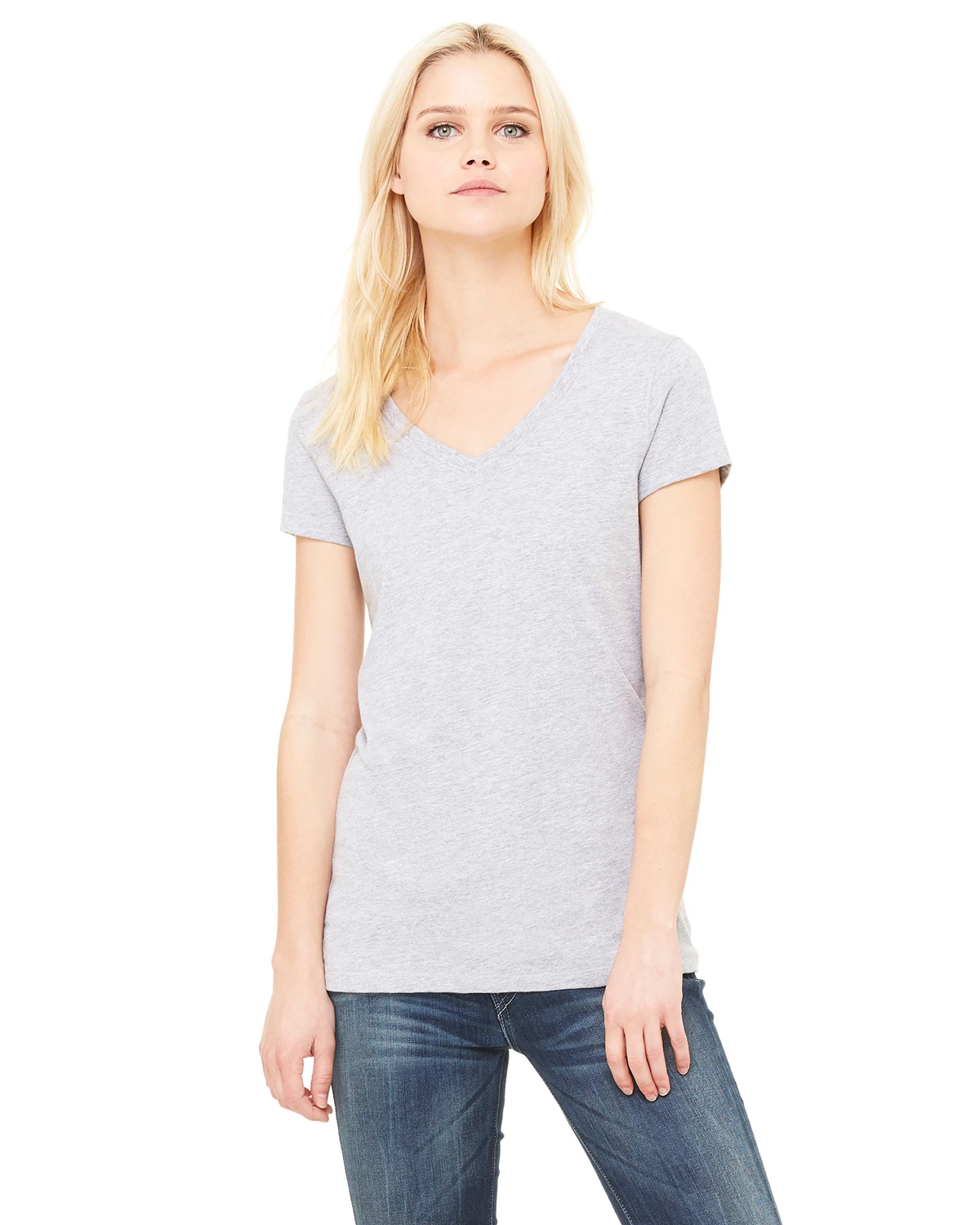 Ladies' Jersey Short-Sleeve V-Neck T-Shirt 7 Ladies' Jersey Short-Sleeve V-Neck T-Shirt - Image 5