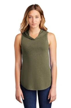 District Ladies' Perfect Tri Sleeveless Hoodie -Jiffyshirts Sales Store bf15fb2a500495