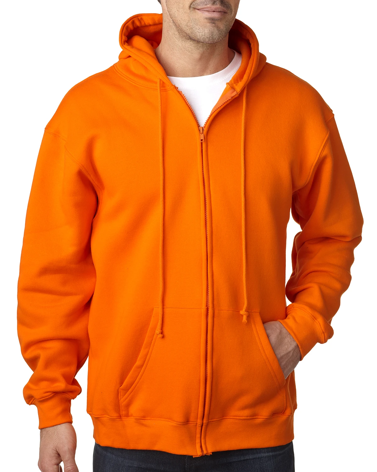 Adult Unisex 9.5oz., 80% Cotton/20% Polyester Full-Zip Hooded Sweatshirt 9 Adult Unisex 9.5oz., 80% Cotton/20% Polyester Full-Zip Hooded Sweatshirt - Image 7