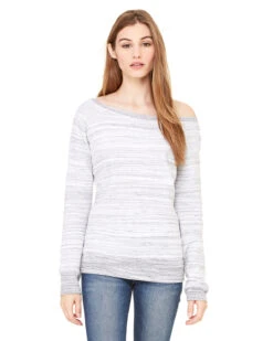 Ladies' Sponge Fleece Wide Neck Sweatshirt -Jiffyshirts Sales Store c07512d36ea048