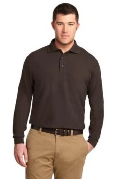 Silk Touch Long Sleeve Polo -Jiffyshirts Sales Store c138408e8f8b2c