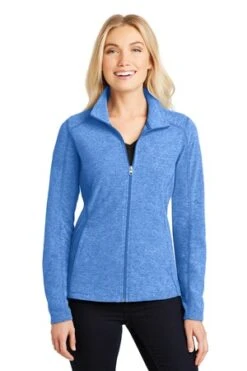 Ladies Heather Microfleece Full-Zip Jacket -Jiffyshirts Sales Store c1bf9e63930b3c