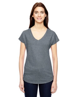 Anvil Ladies' Triblend V-Neck T-Shirt -Jiffyshirts Sales Store c41649df8e1991