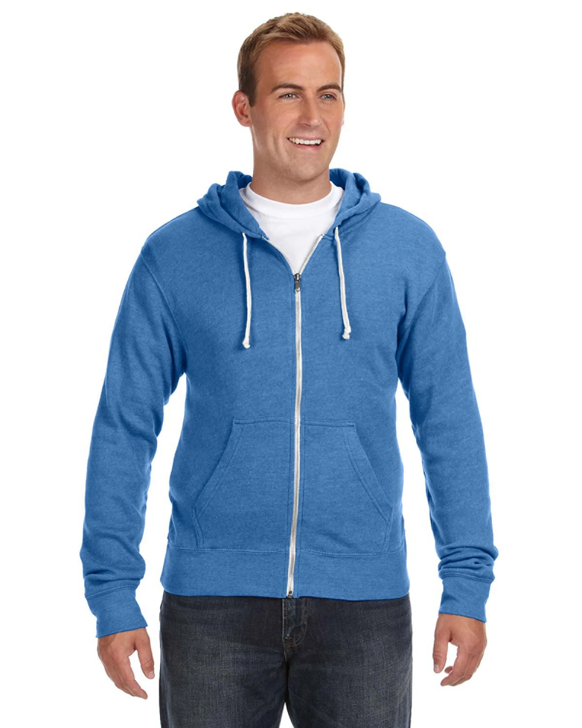 Adult Unisex Triblend Full-Zip Fleece Hood 9 Adult Unisex Triblend Full-Zip Fleece Hood - Image 7