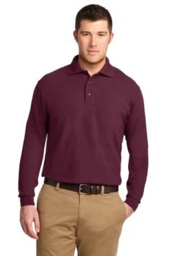 Silk Touch Long Sleeve Polo -Jiffyshirts Sales Store c5bea0c23bc60b