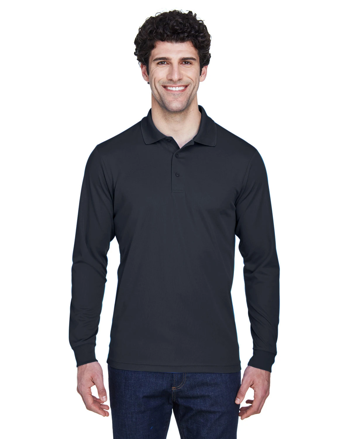 Men's Pinnacle Performance Long-Sleeve Piqué Polo 7 Men's Pinnacle Performance Long-Sleeve Piqué Polo - Image 5